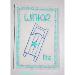 ITH Postkarte - Winter Time Schlitten - Frau H.